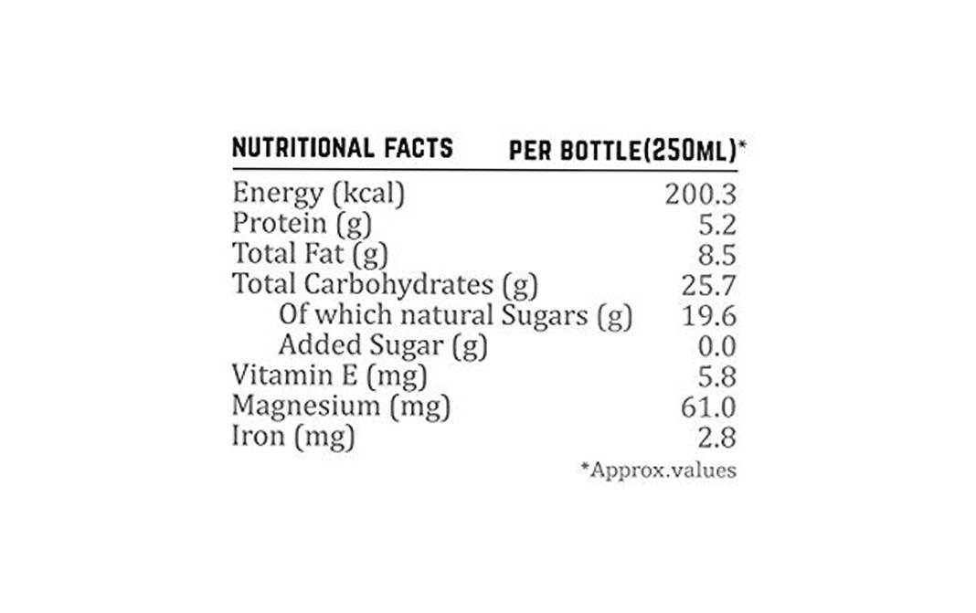 Second Nature Dairy Free Nut Milk Almond+Cocoa+Dates   Plastic Bottle  250 millilitre